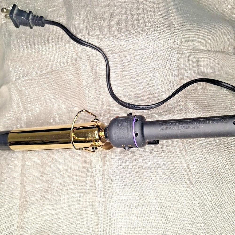 Hot Tools Pro Signature Series Gold Purple 1-1/4" Curling Iron Wand HTIR1576 - Picture 3 of 6